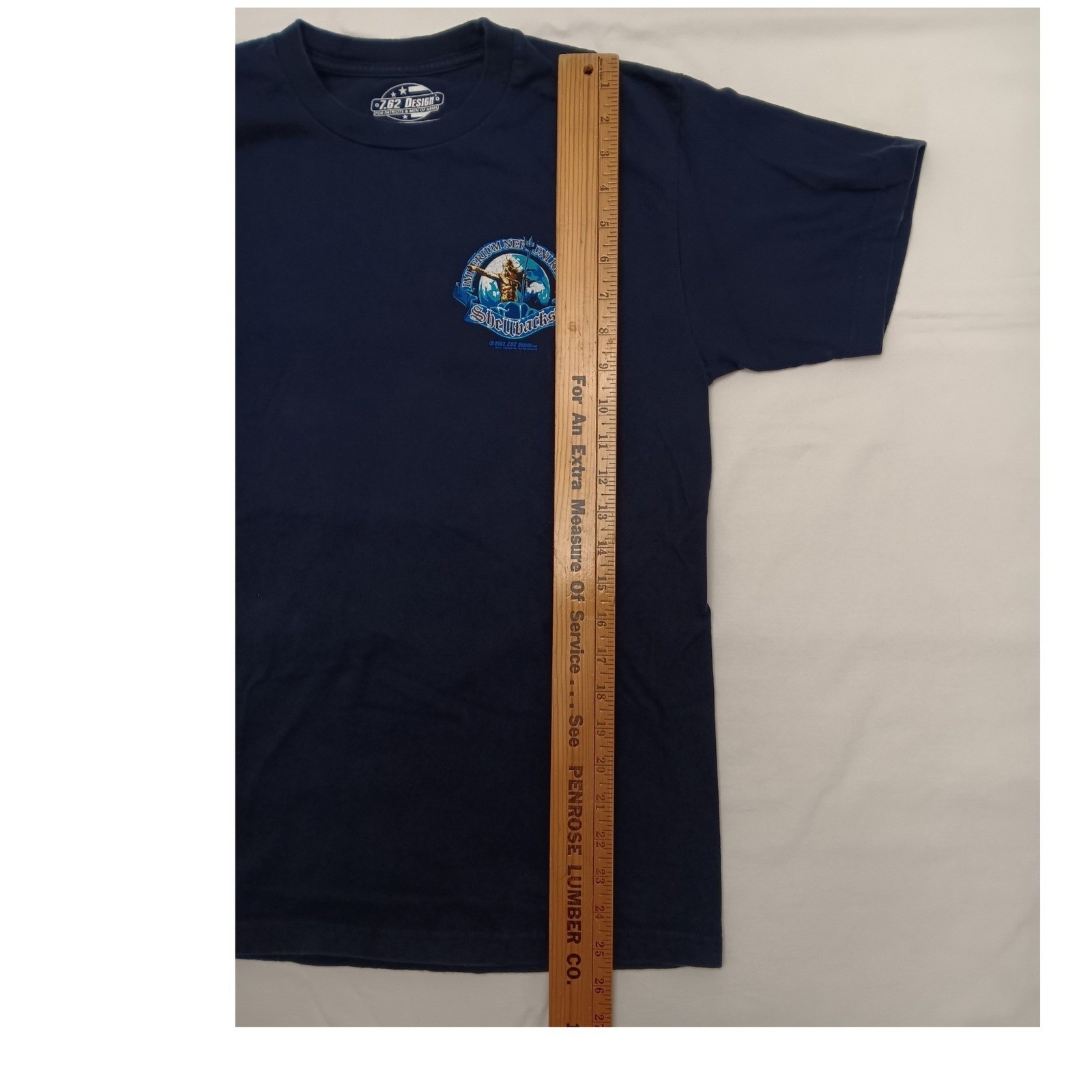 762 Design Men's M T Shirt Navy Blue Shellbacks Ancient Order Deep Graphic Tee gallery