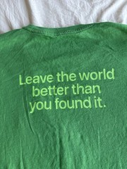 Vintage Apple Store Green Work Planet Shirt Size L