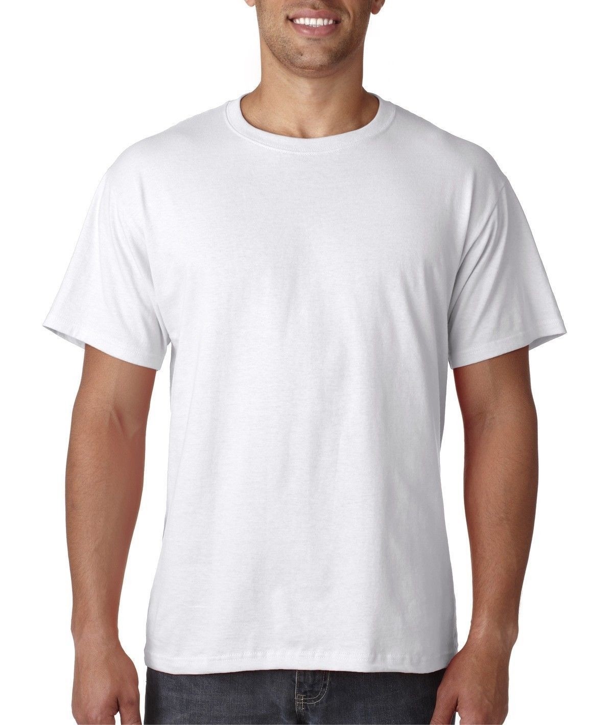 $75 Fruit Of The Loom Men White 2 Pack T Shirt Top Tee Crew Neck Short Sleeve S