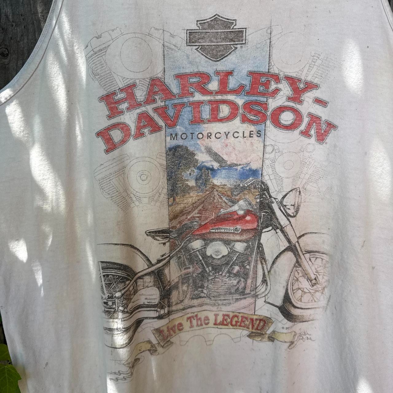 VINTAGE HARLEY-DAVIDSON WHITE GRAPHIC TANK TOP SIZE XL gallery