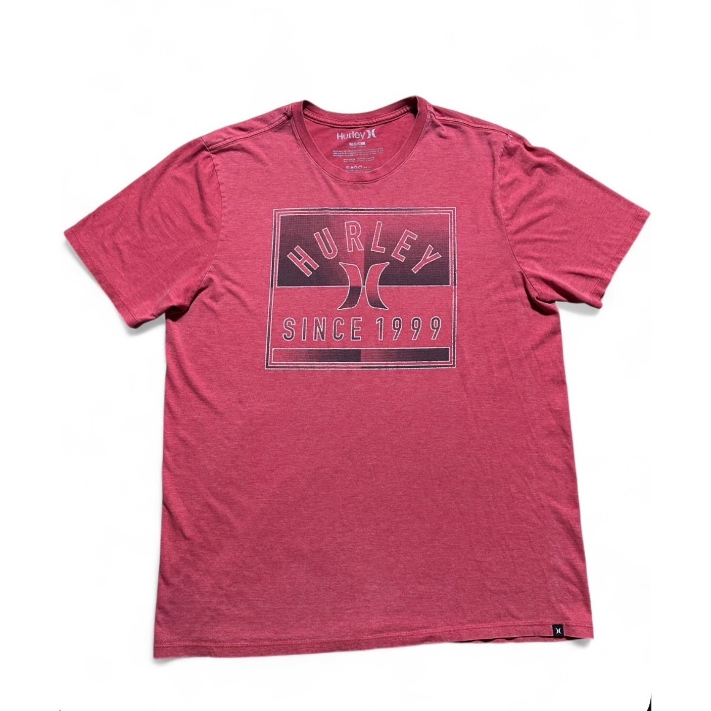 Hurley Since 1999 Logo Graphic T Shirt Large Red Heather Surf Skate Casual gallery