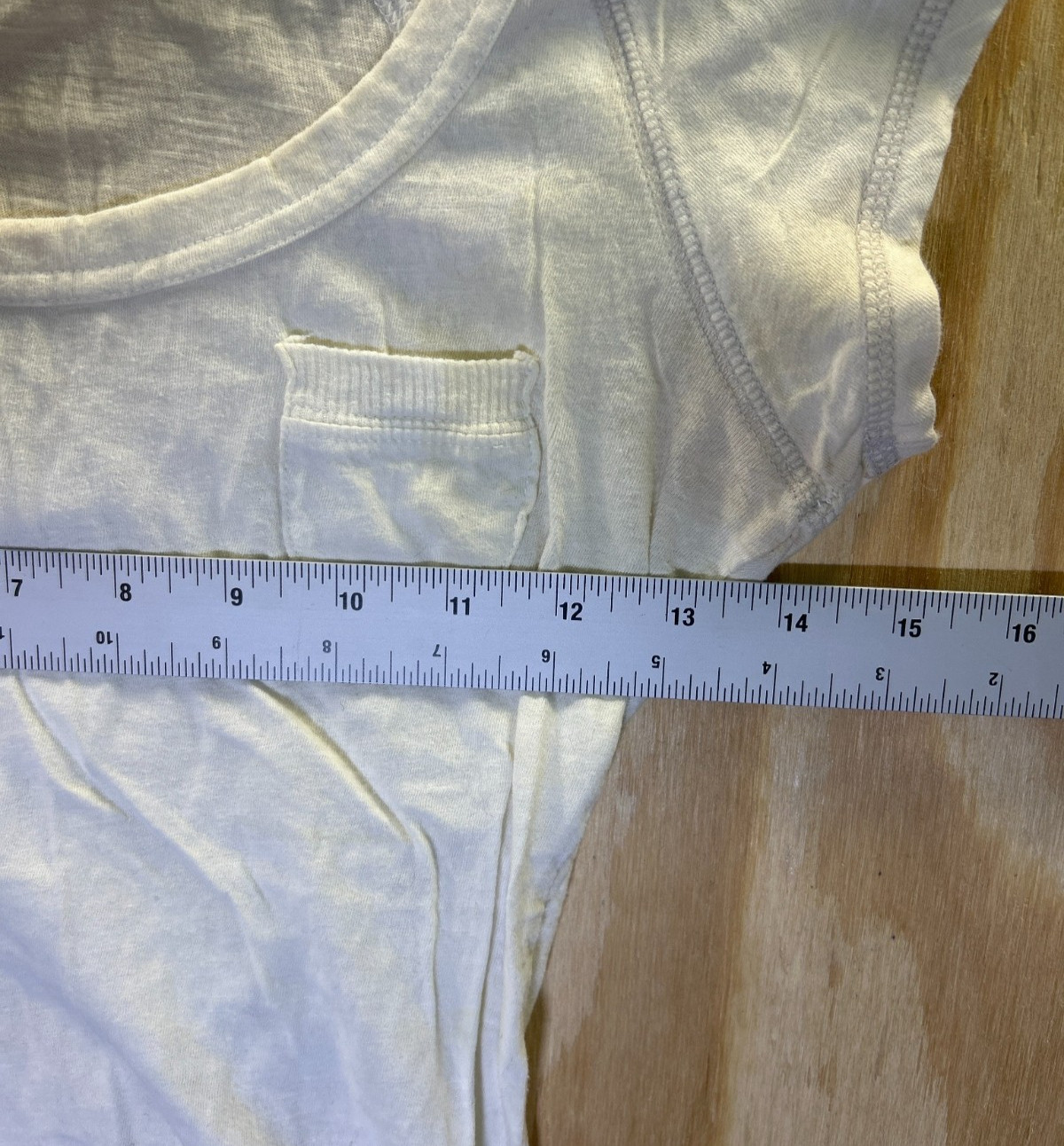 OP White Organic Cotton Scoop Neck Pocket Tee Juniors S (3–5) Casual gallery