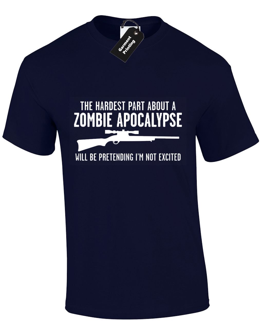 Hardest Part About Zombie Apocalypse Funny Walking Unisex T-Shirt gallery