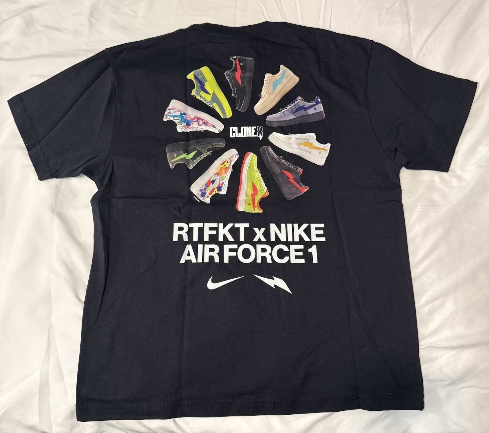 RTFKT x Nike Air Force 1 Forging Tee | Brand New | Black | size: Medium gallery