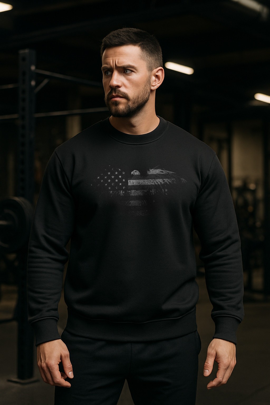 Bald Eagle Flag Sweatshirt | Rugged Patriotic Crewneck for Men & Women | Freedom gallery