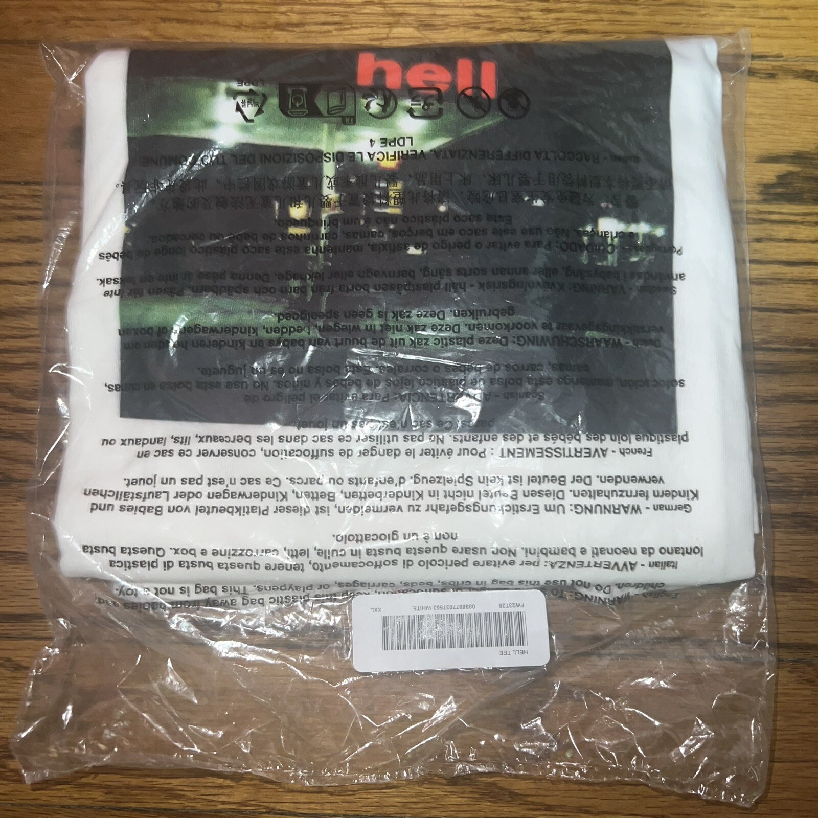 Supreme Hell Tee White Size: Extra Extra Large gallery