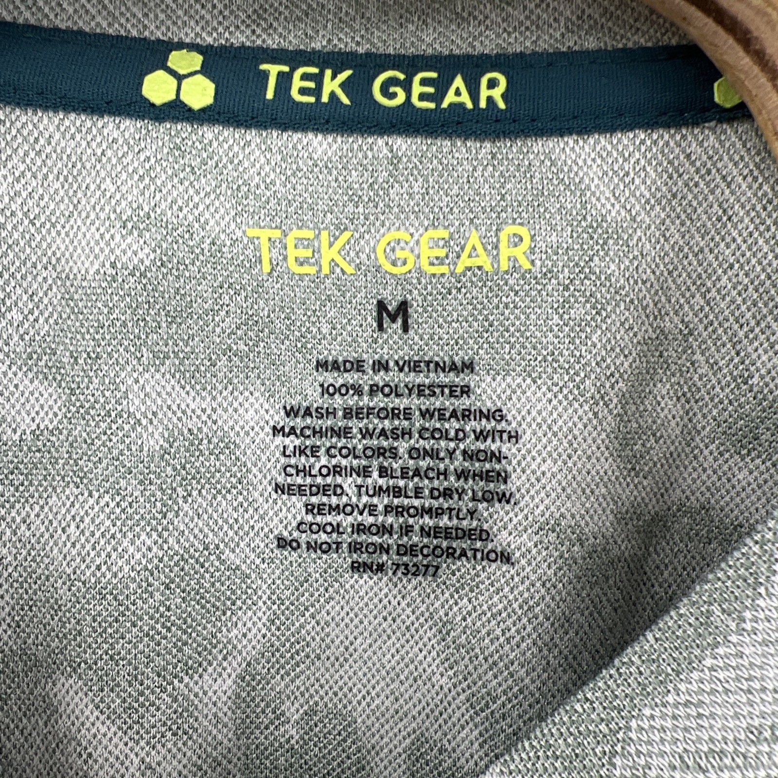 New Men's Tek Gear Green Camo Designed Tee Short Sleeves Summer Top Size Medium gallery