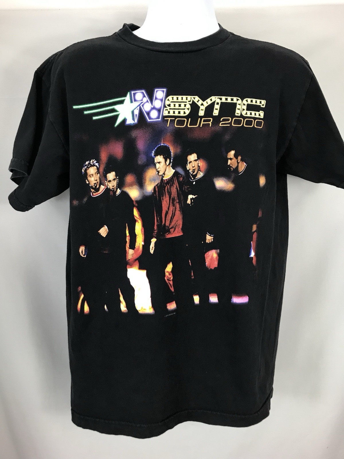 Winterland Mens Large NSYNC Tour 2000 Y2K Cotton Faded Black T Shirt U.S.A Made