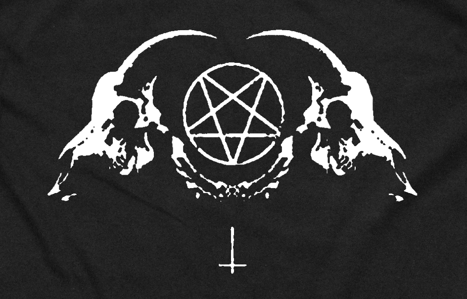 Satanic Goat Skull T Shirt Punk Occult Gothic Satan Metal Baphomet Pentagram Tee gallery