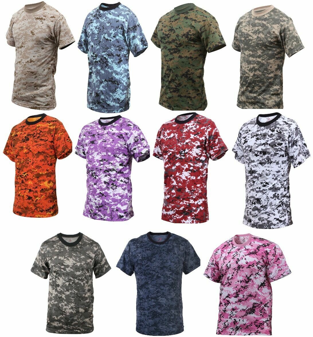 MAY DAY SALE! T-Shirt Digital Camouflage Camo Rothco Military Style Tagless gallery