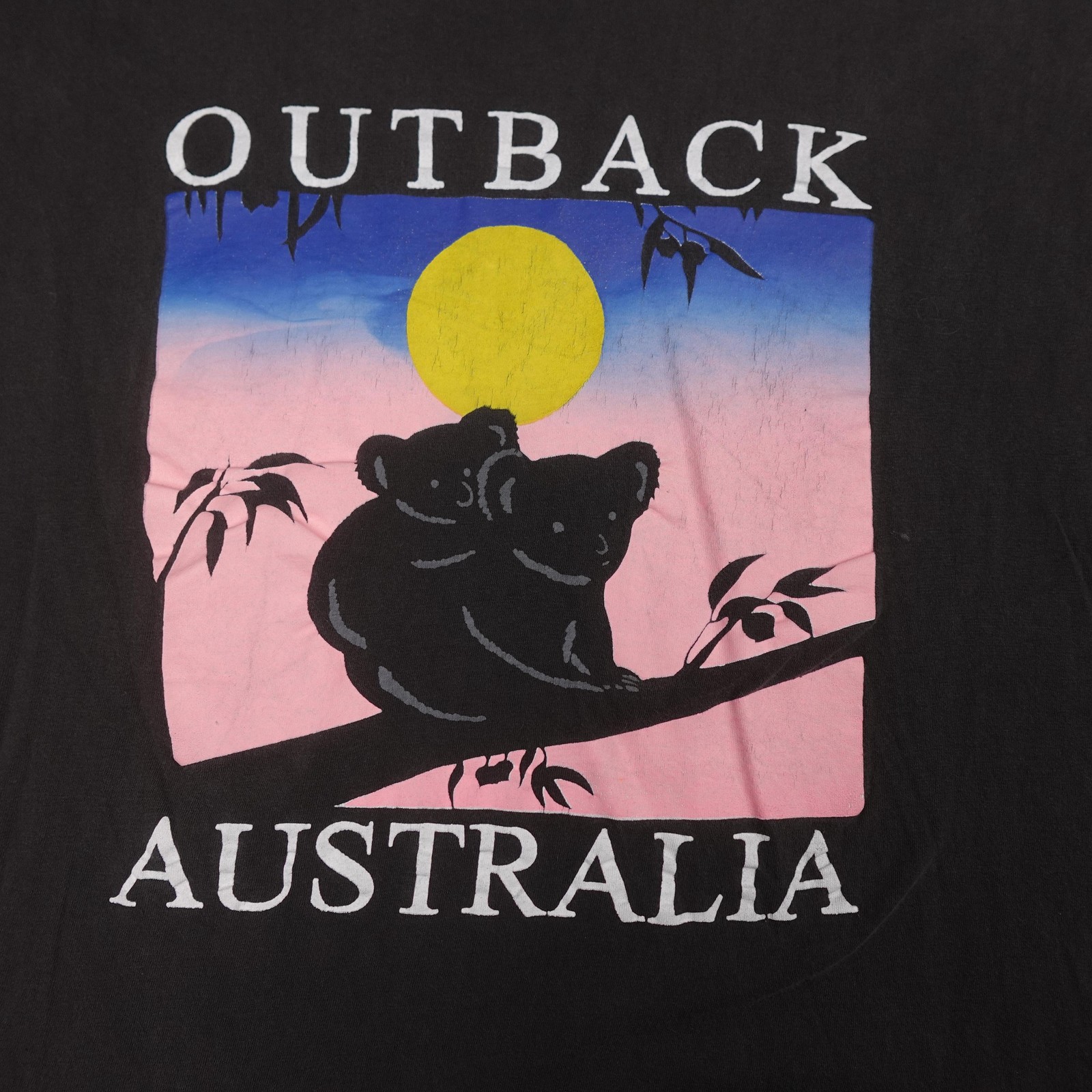 Vintage Outback Australia Shirt Mens Medium Black Koala Sunset Graphic Retro gallery