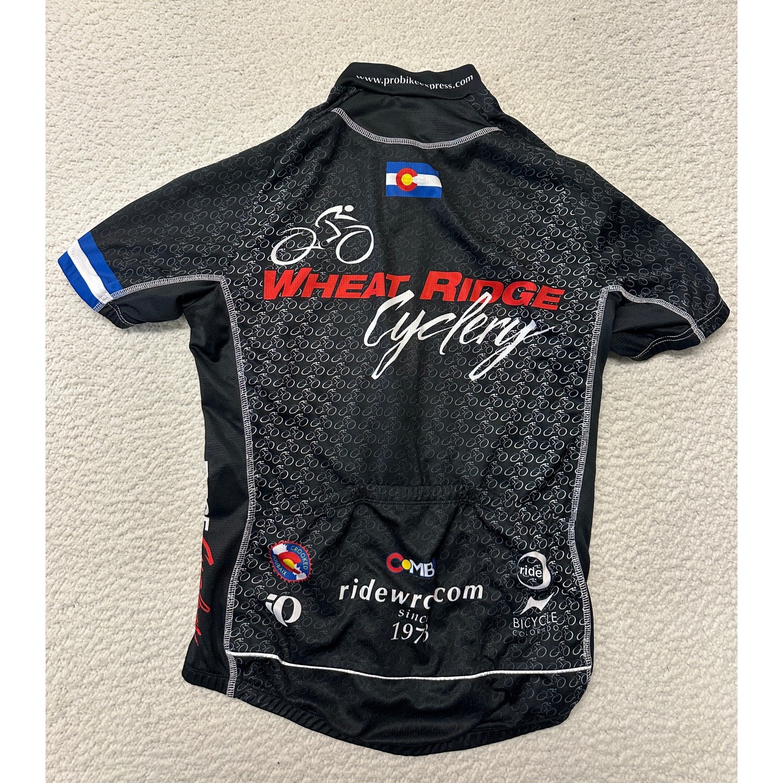 Pearl Izumi Mens Wheat Ridge Cyclery Full Zip Cycling Jersey Small gallery