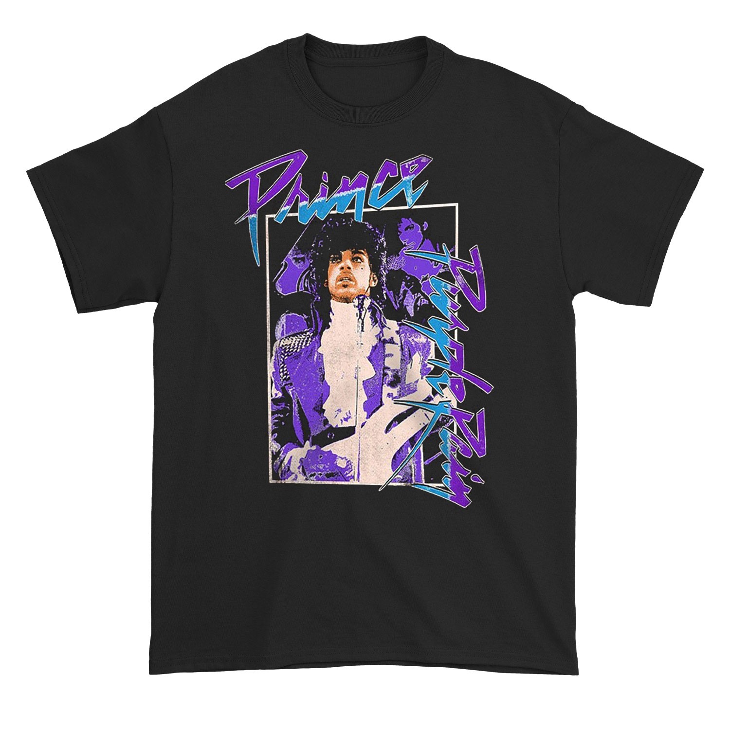 Men's Prince Abstract Purple Rain T-shirt X-Large Black gallery