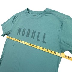 NOBULL Mens Training T-Shirt Medium Teal Green Gym Workout Logo Graphic Tee