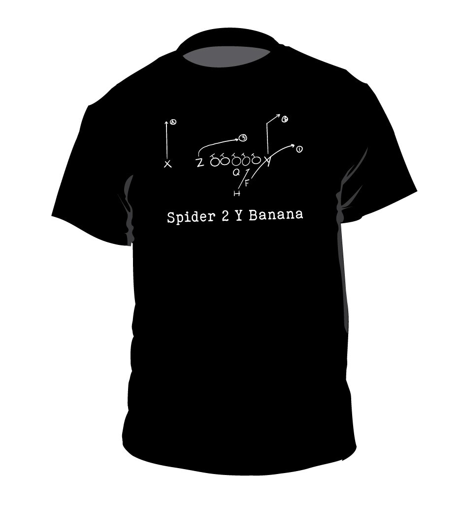 SPIDER 2 Y BANANA Shirt football play funny t-shirt trendy viral touchdown pass gallery