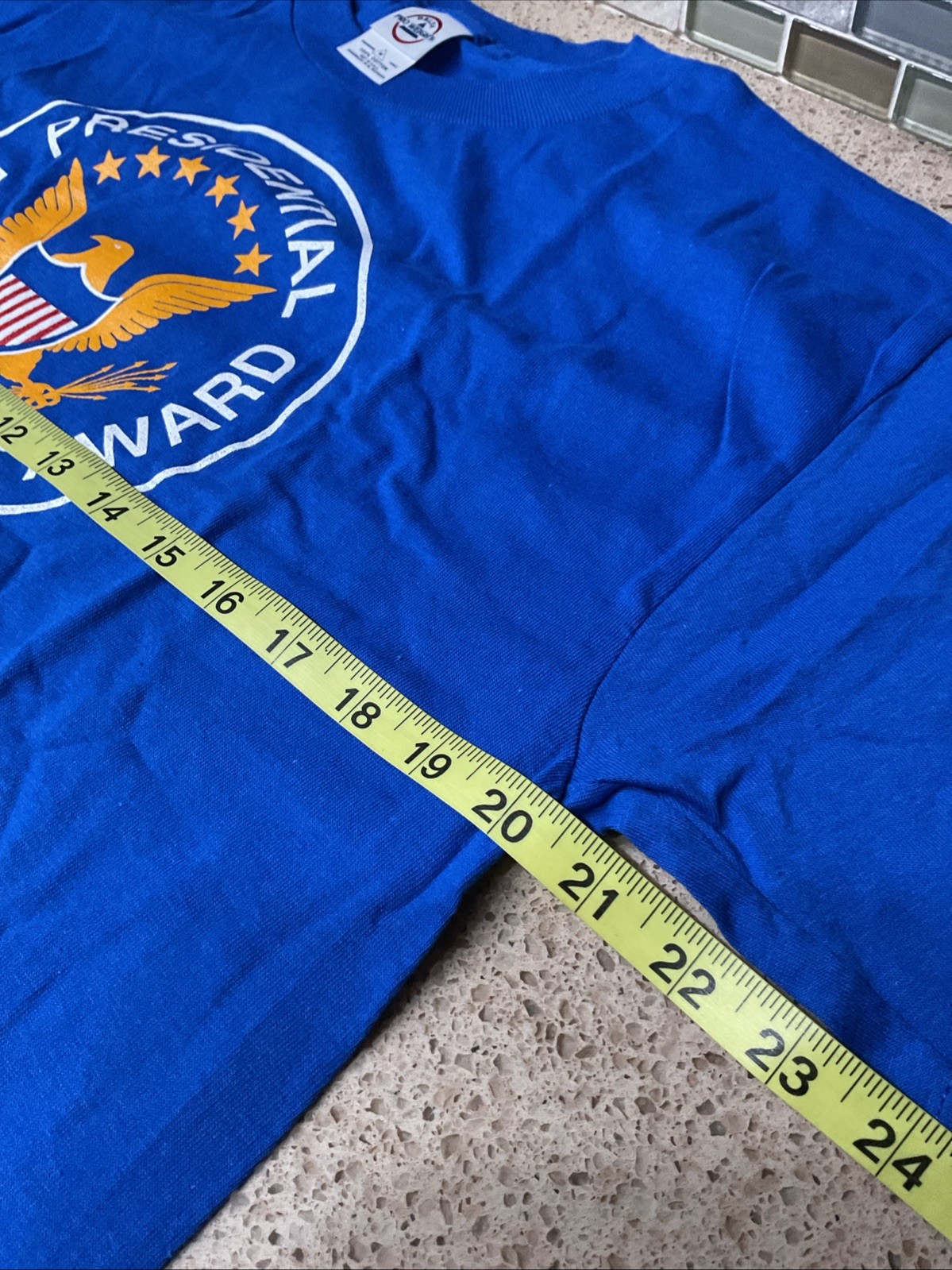 Presidential Physical Fitness Tshirt Blue Sz M Delta Cotton Chest 40x29” New gallery
