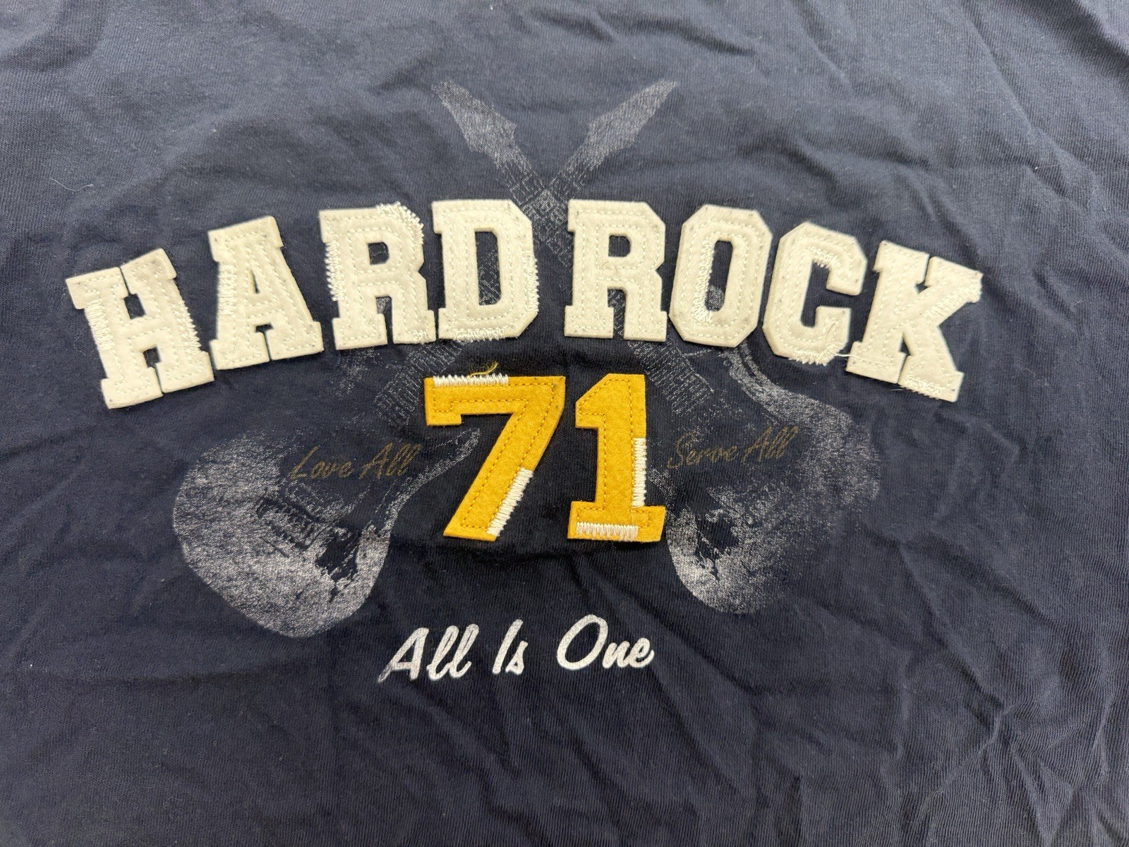 Vintage Hard Rock Men's Blue Music Graphic Logo T-Shirt L/XL gallery