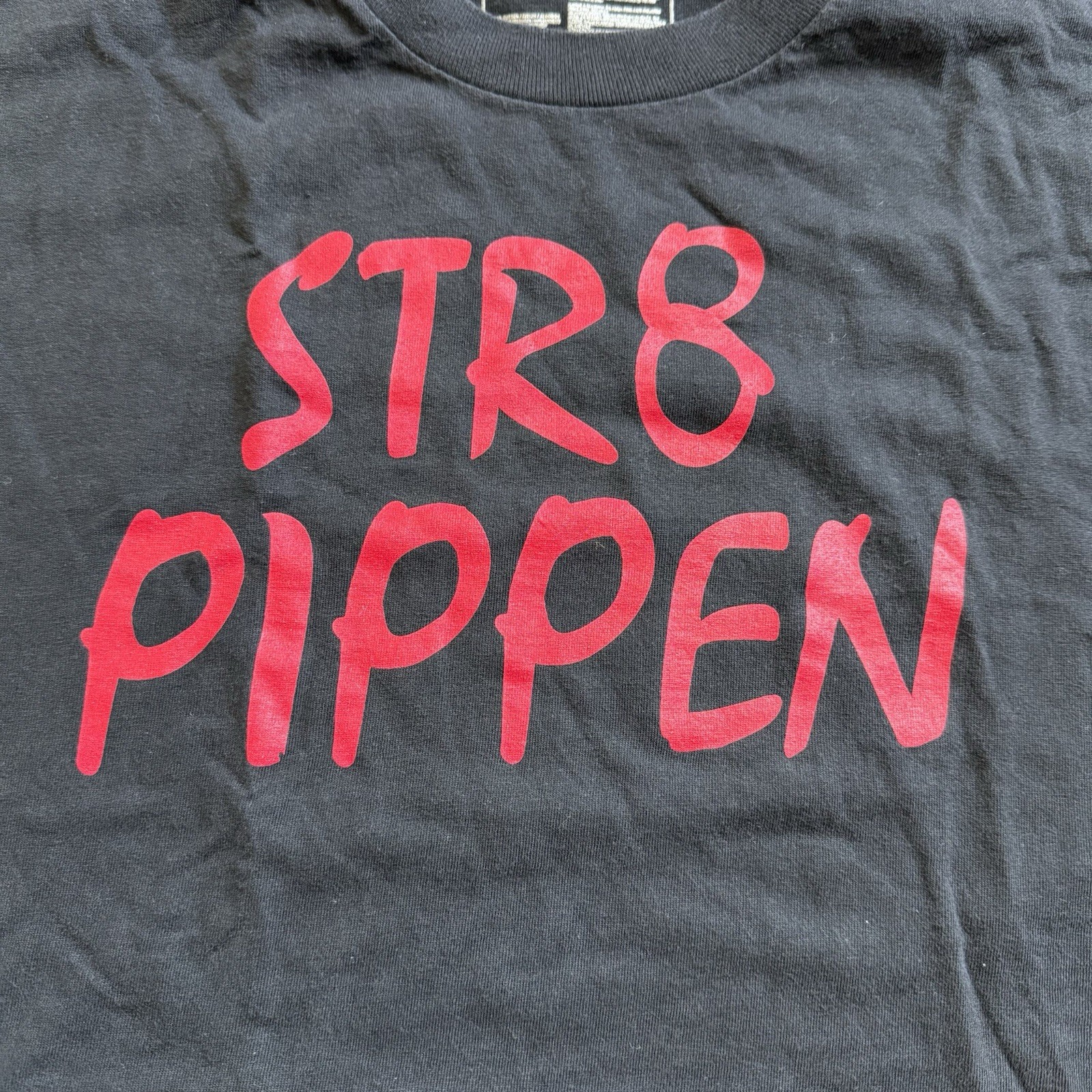 Vintage Nike Air STR8 Pippen Black/Red Graphic Crew Neck Tee Shirt Men's XL gallery