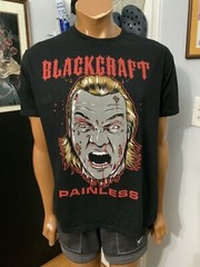 Black Craft Cult Painless Chris Jericho Black Graphic Wrestling T-Shirt Sz. L