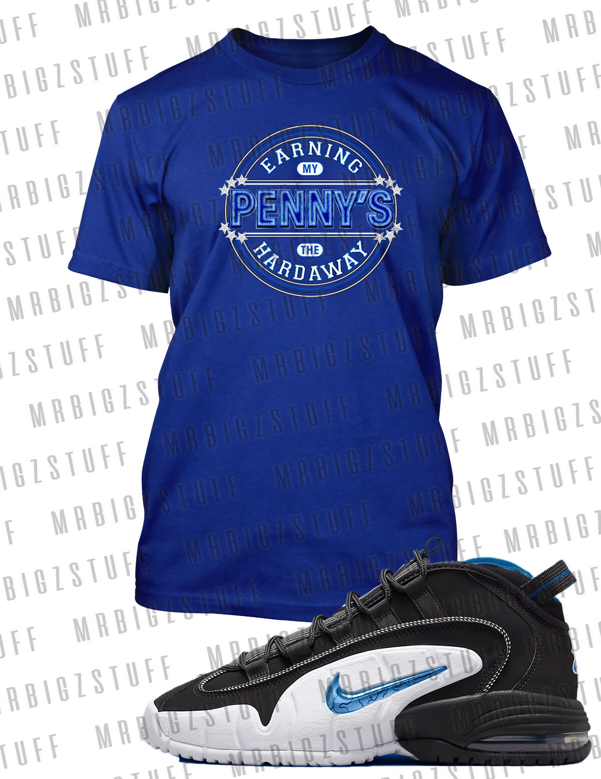 Earning Penny's The Hard Way Sneaker Tee Shirt To Match Air Max Penny Big Tall gallery