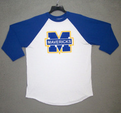 Dalas Mavericks Shirt Adult Extra Large White Blue Basketball NBA 3/4 Sleeve Men