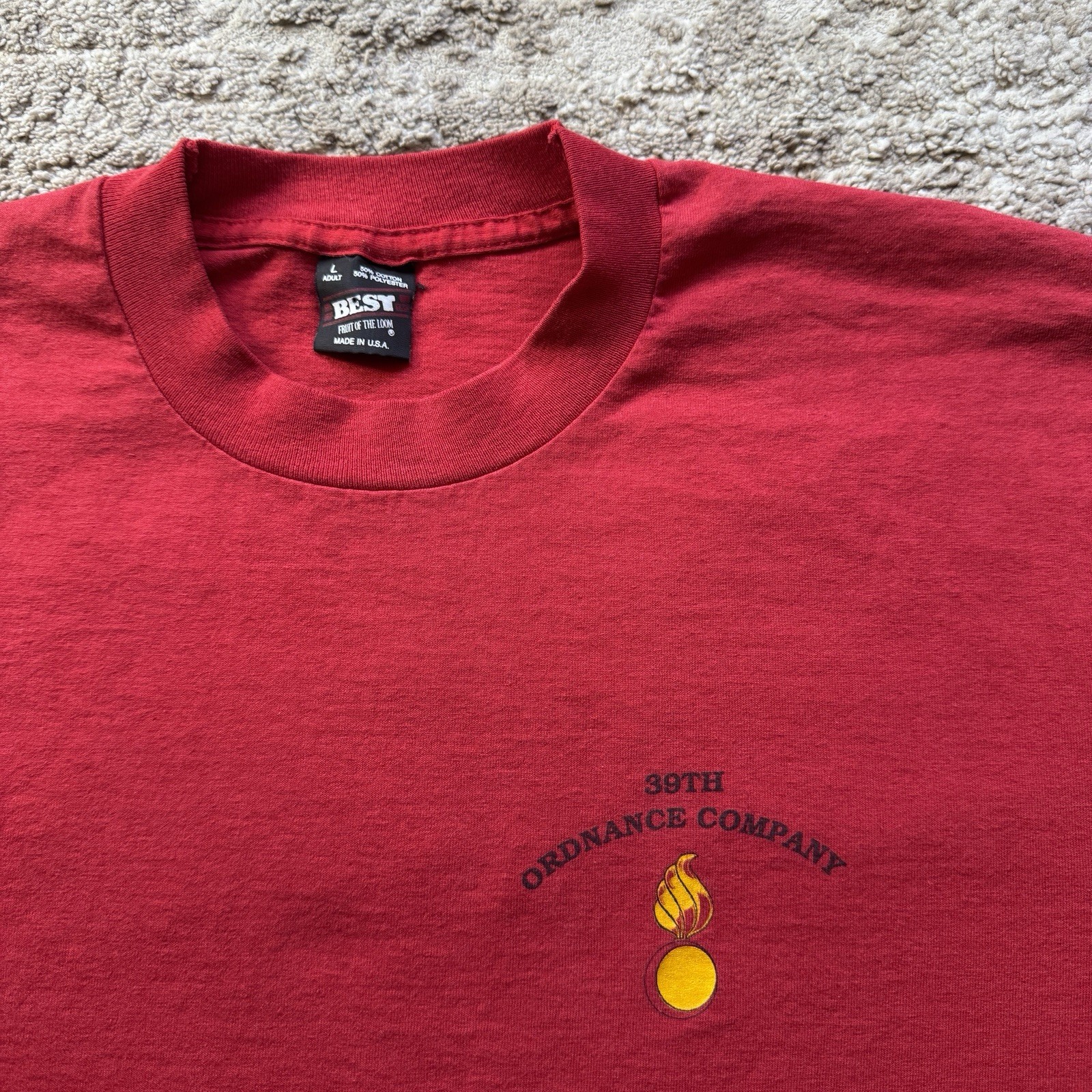 VTG 39th Ordinance Company Second To None US Army Unit Tee Military Mens Large gallery