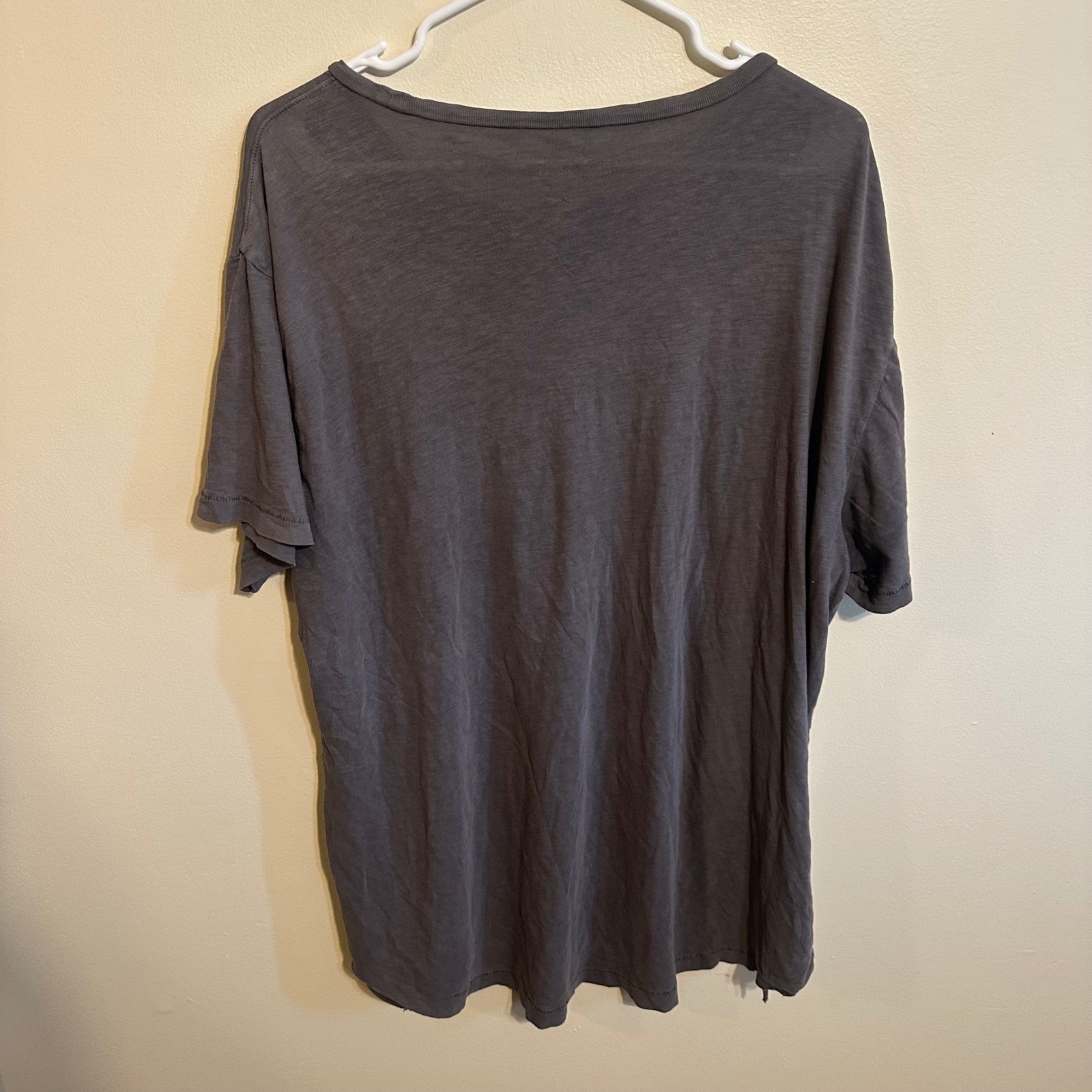 American Eagle T-Shirt Mens XL Gray Pocket Tee Cotton Slub Short Sleeve Casual gallery