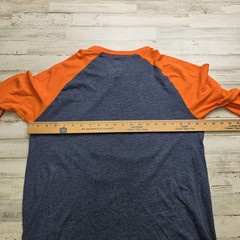 Houston Astros 1/2 Sleeve Raglan Baseball Tee Mens LG Graphic T-Shirt