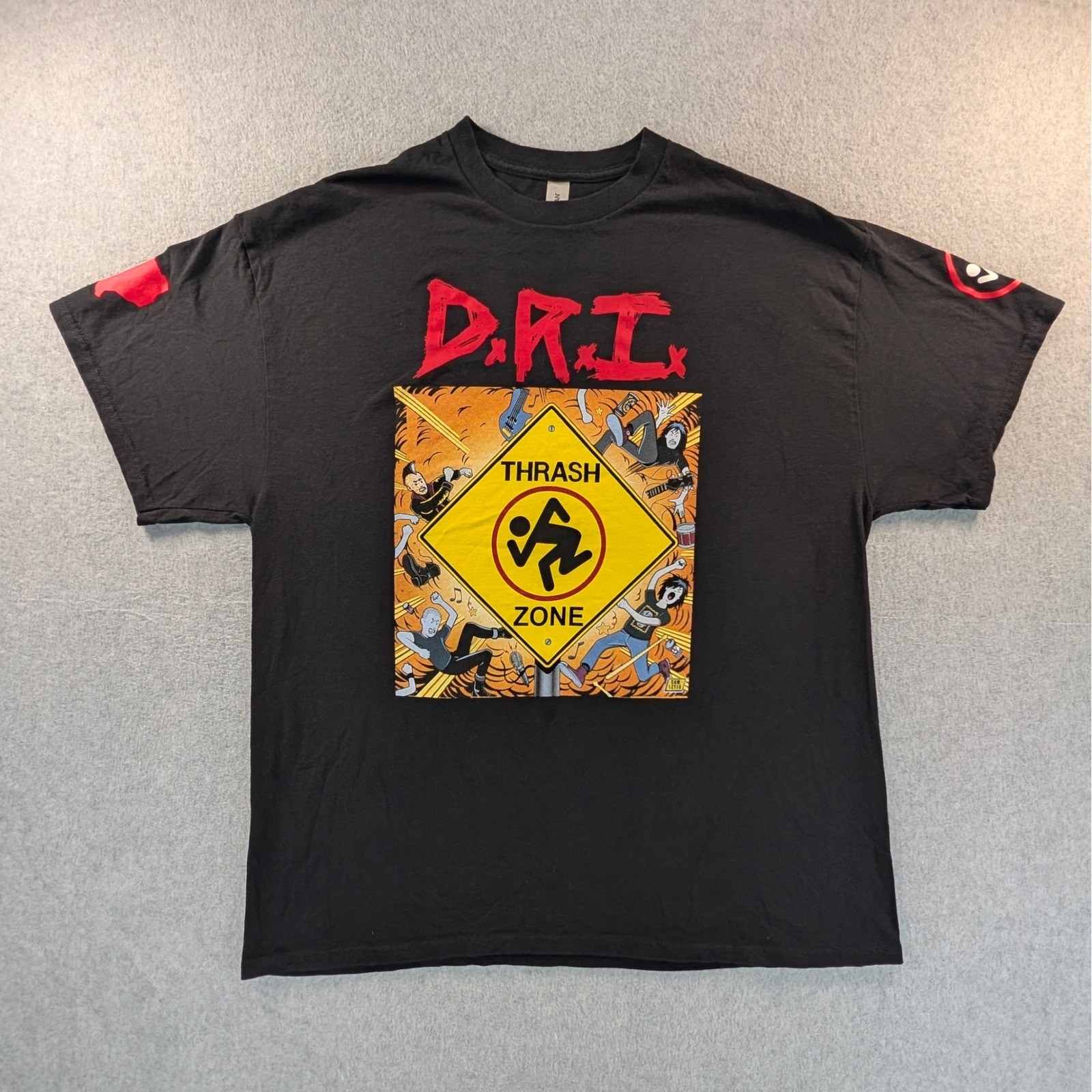 D.R.I. Thrash Zone Band T-Shirt Mens XL Black Crossover Thrash Metal Punk Tee
