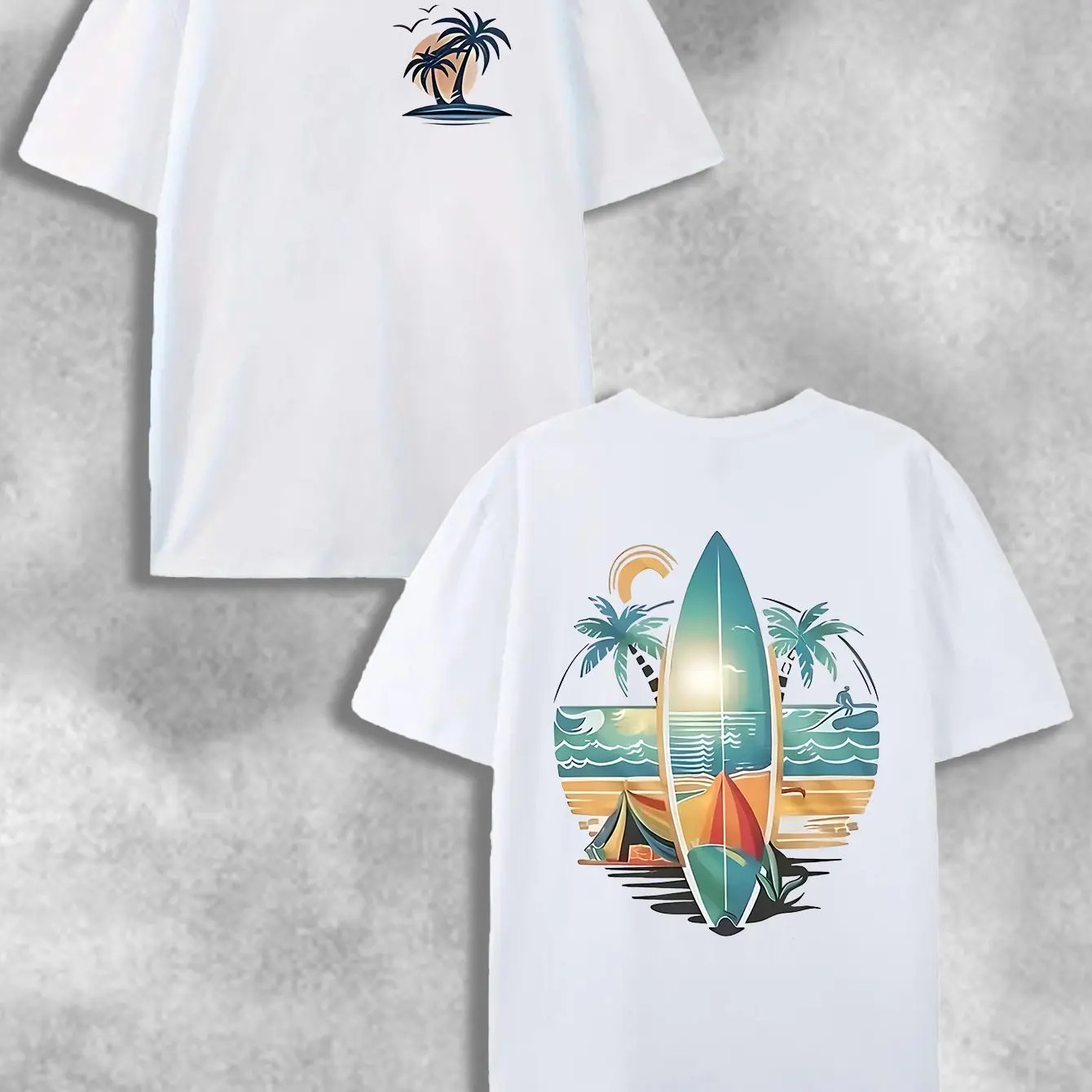 Breathable New Men Short Sleeve T-shirt Print T-Shirt Multi Pure Color T Shirt F
