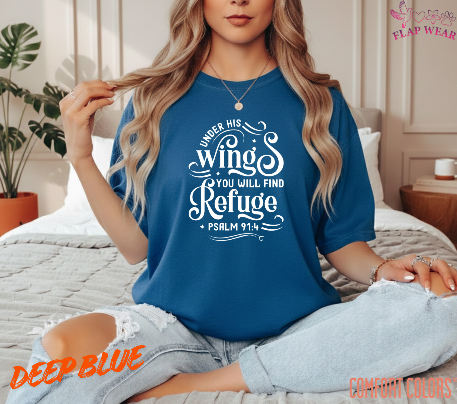 Unisex Psalm 91:4 Bible T-Shirt, Men T shirt,Women T shirt Gift Christian Top gallery