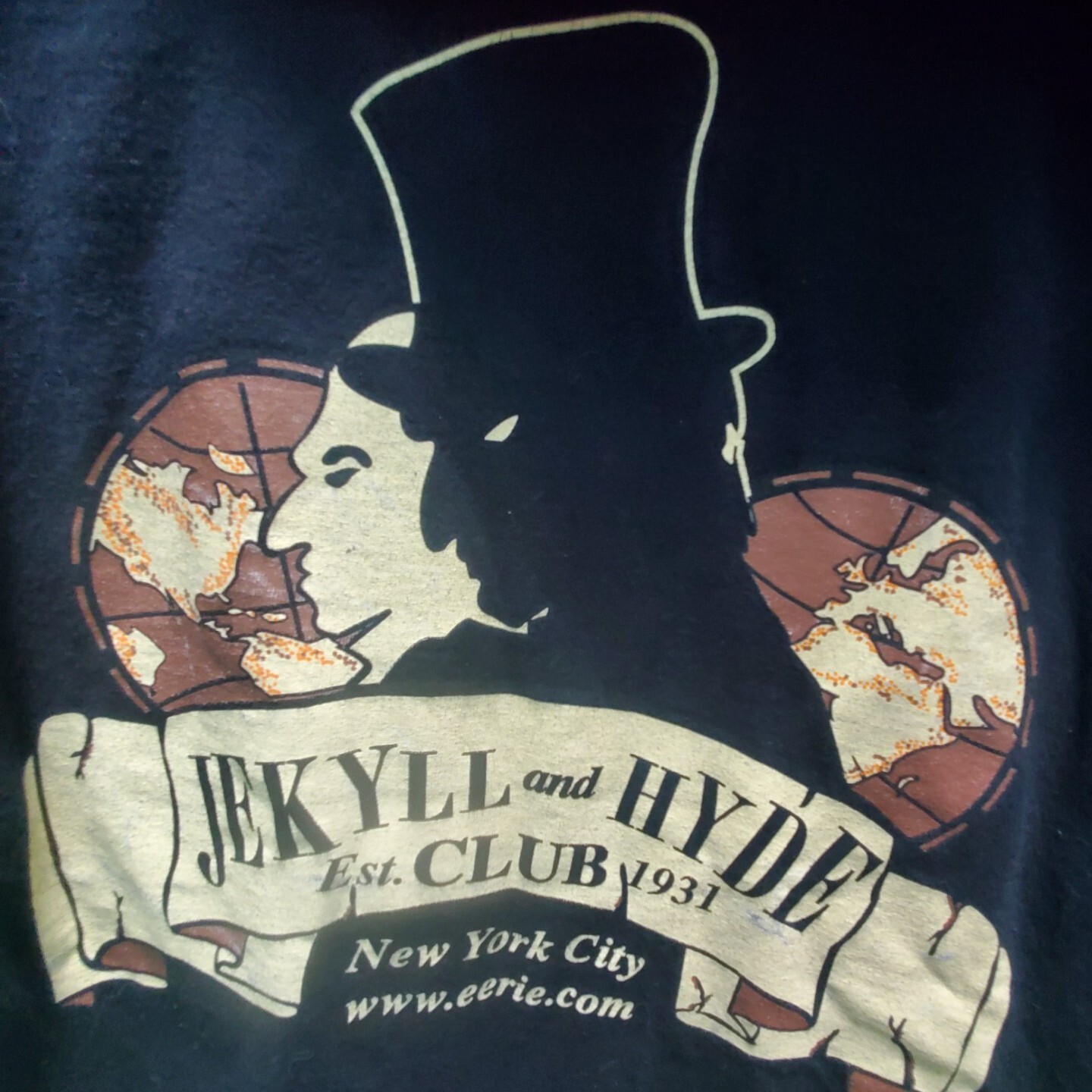 Vintage Dr Jekyll Mr Hyde Club NYC long sleeve Shirt mock neck Size unknwn eerie gallery