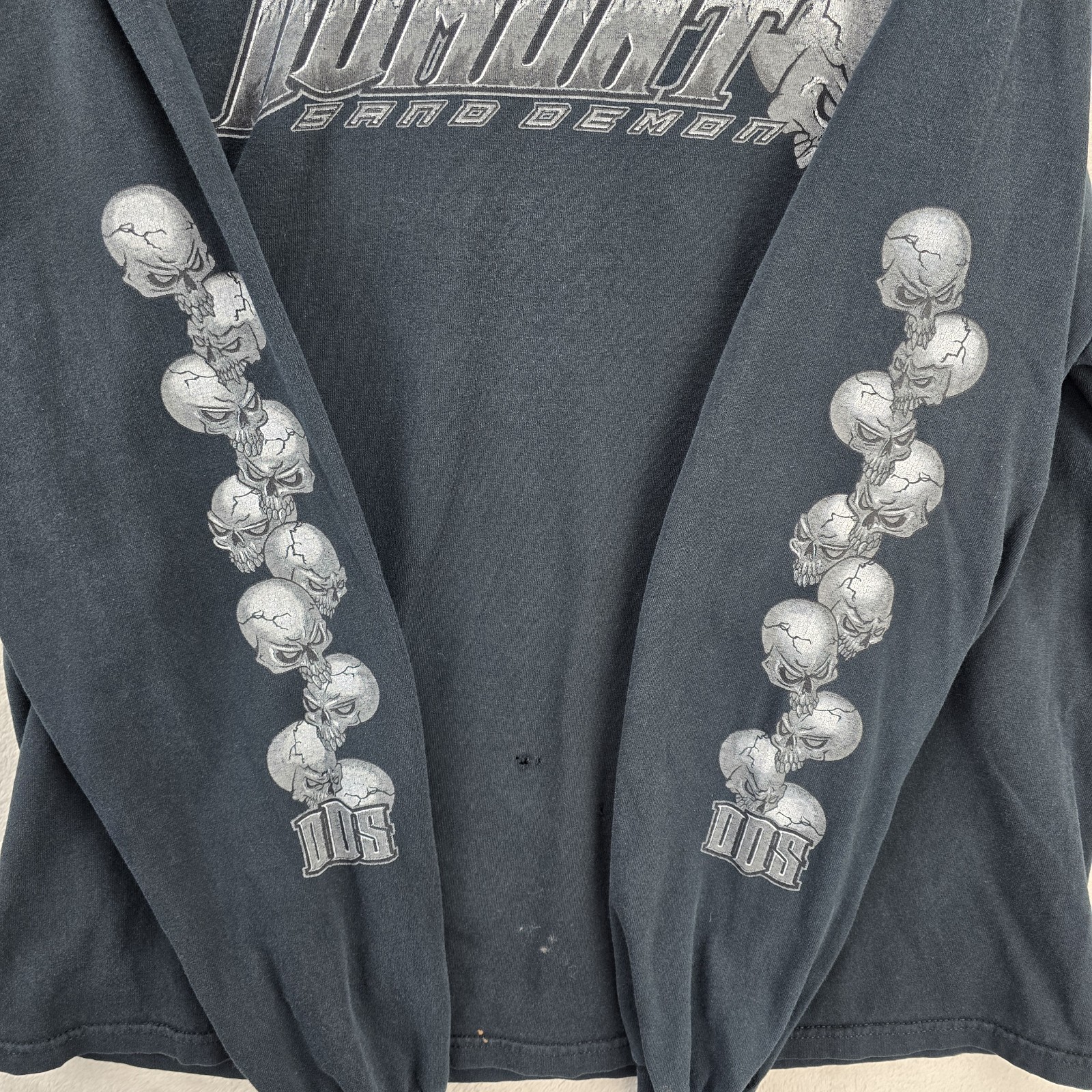 Vintage Dumont Sand Demon Long Sleeve Shirt XL Dune Or Die Skull Flames Y2K gallery