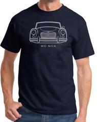 MG MGA Sports Car Classic Front End Design Tshirt NEW Colors