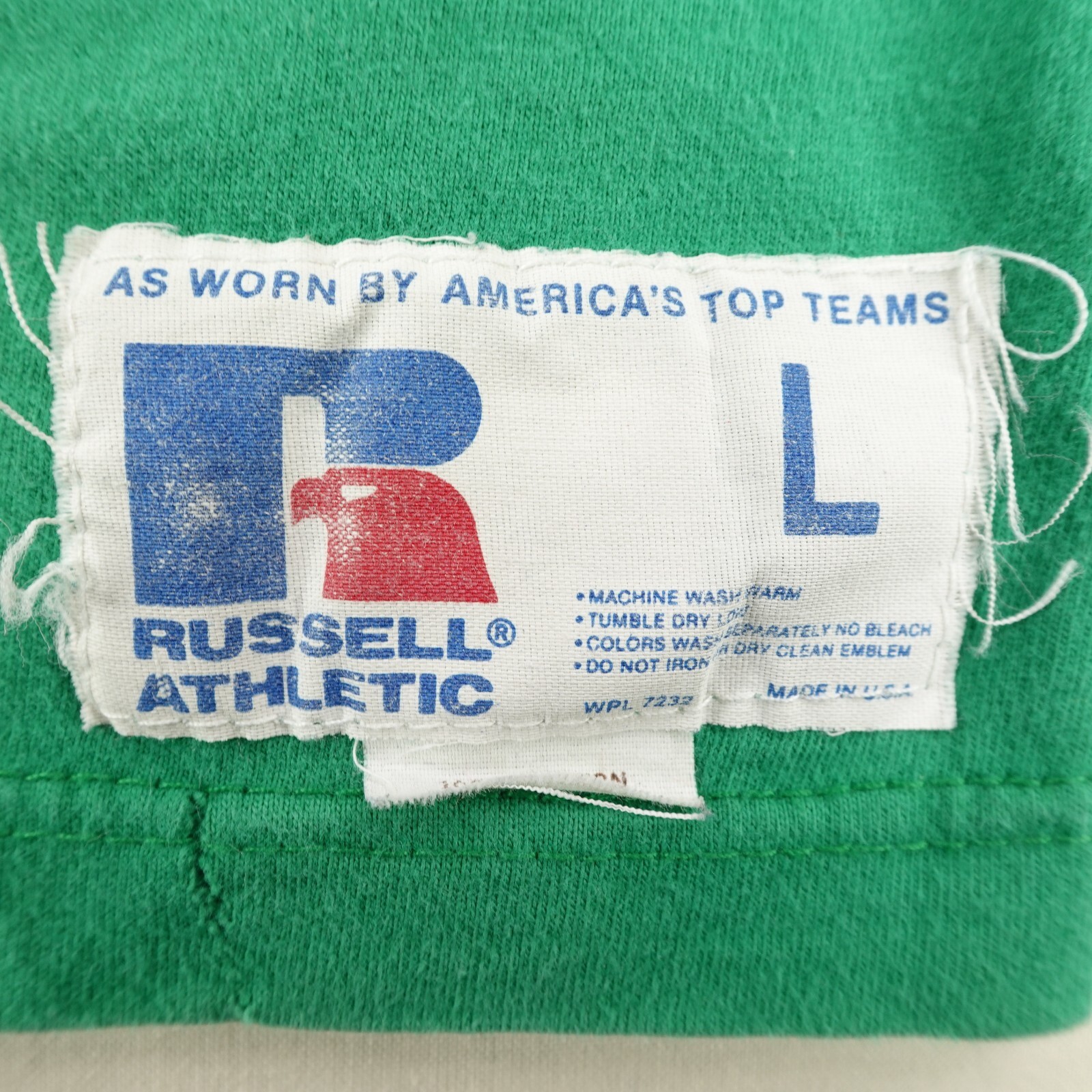 Vintage Russell Athletic Shirt Mens Large Green Fortune 500 Baseball 90s USA gallery