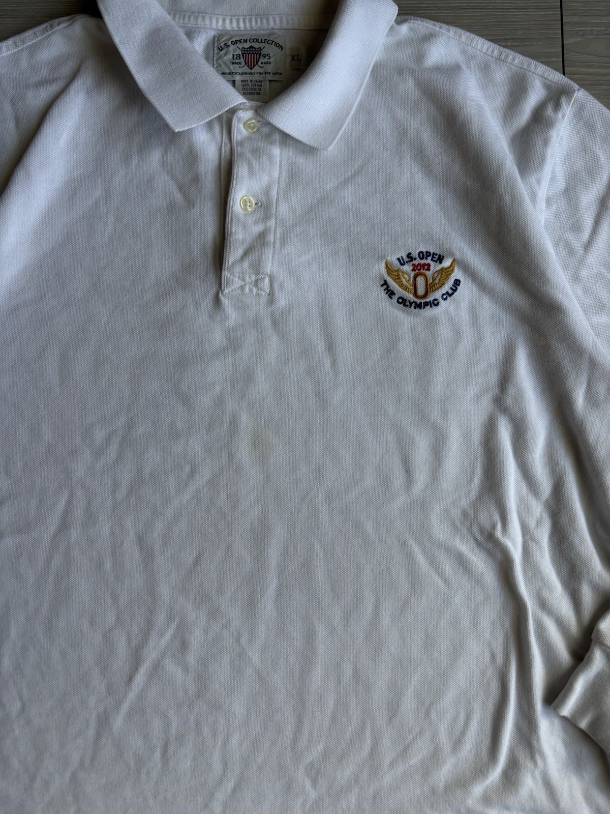 2012 US Open The Olympic Club Embroidered White Long Sleeve T-Shirt Size 2XL gallery