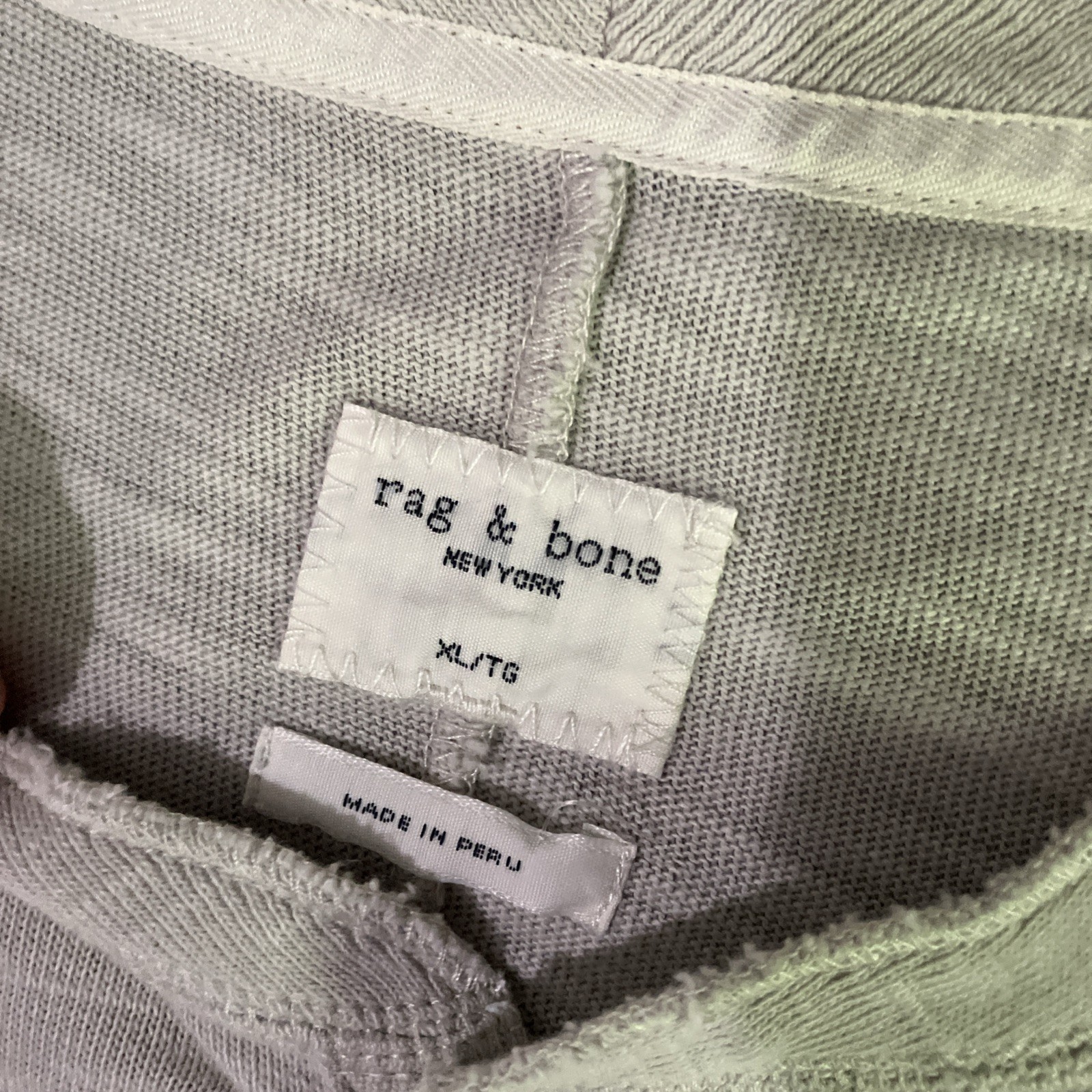RAG & BONE Henley Shirt Mens Sz XL Tan Made in Peru Heather Beige Button Casual gallery