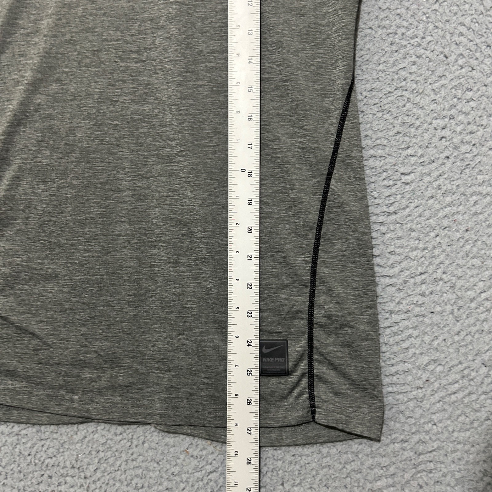 Nike Pro Shirt Men Small Gray Short Sleeve Stretch Fitted Dri-Fit gallery