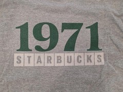 2021 Starbucks 50th Anniversary 1971 Gray Employee Issued T-Shirt Men’s L