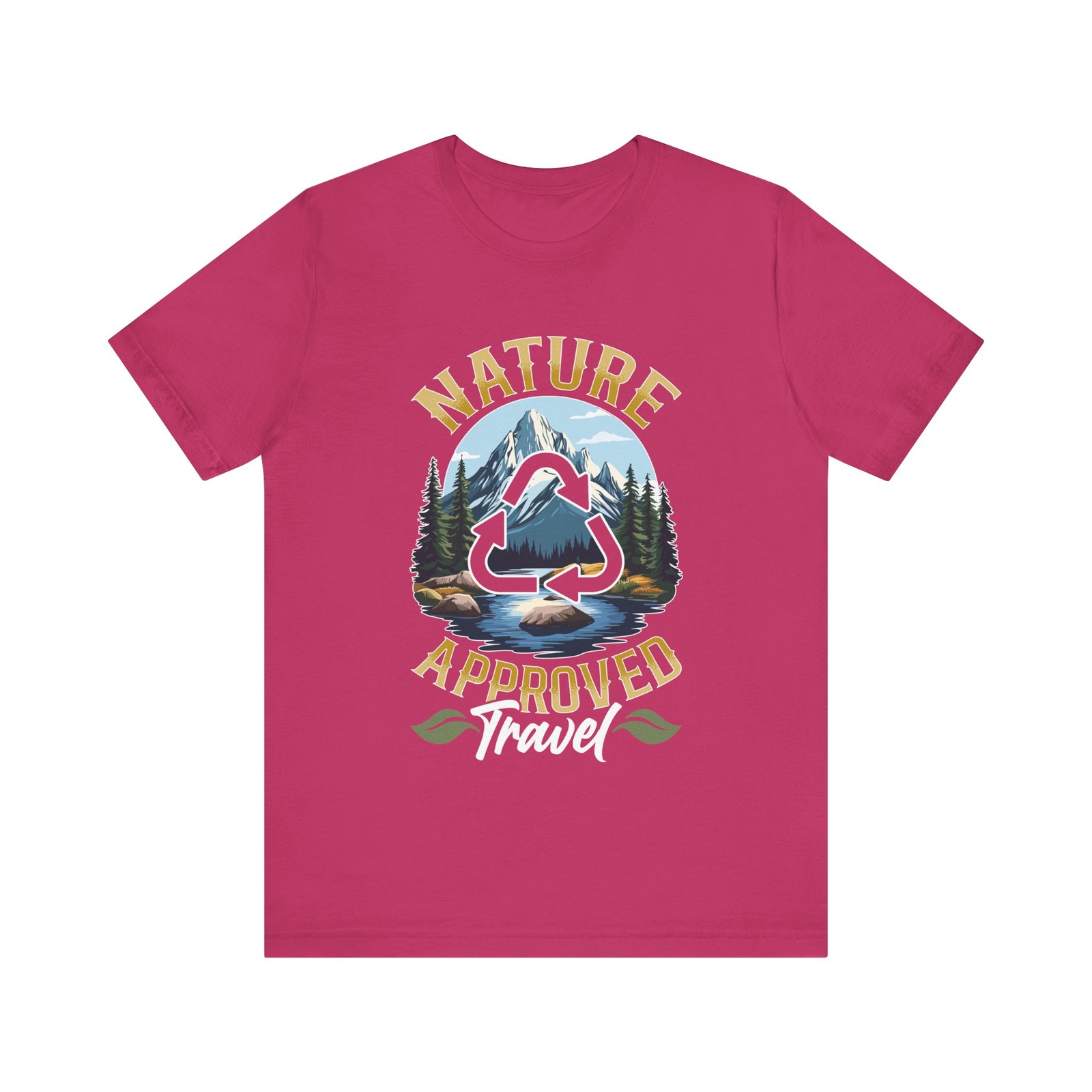 Nature Approved Travel Unisex T-Shirt Eco Friendly Hiking Mountain Outdoors Tee