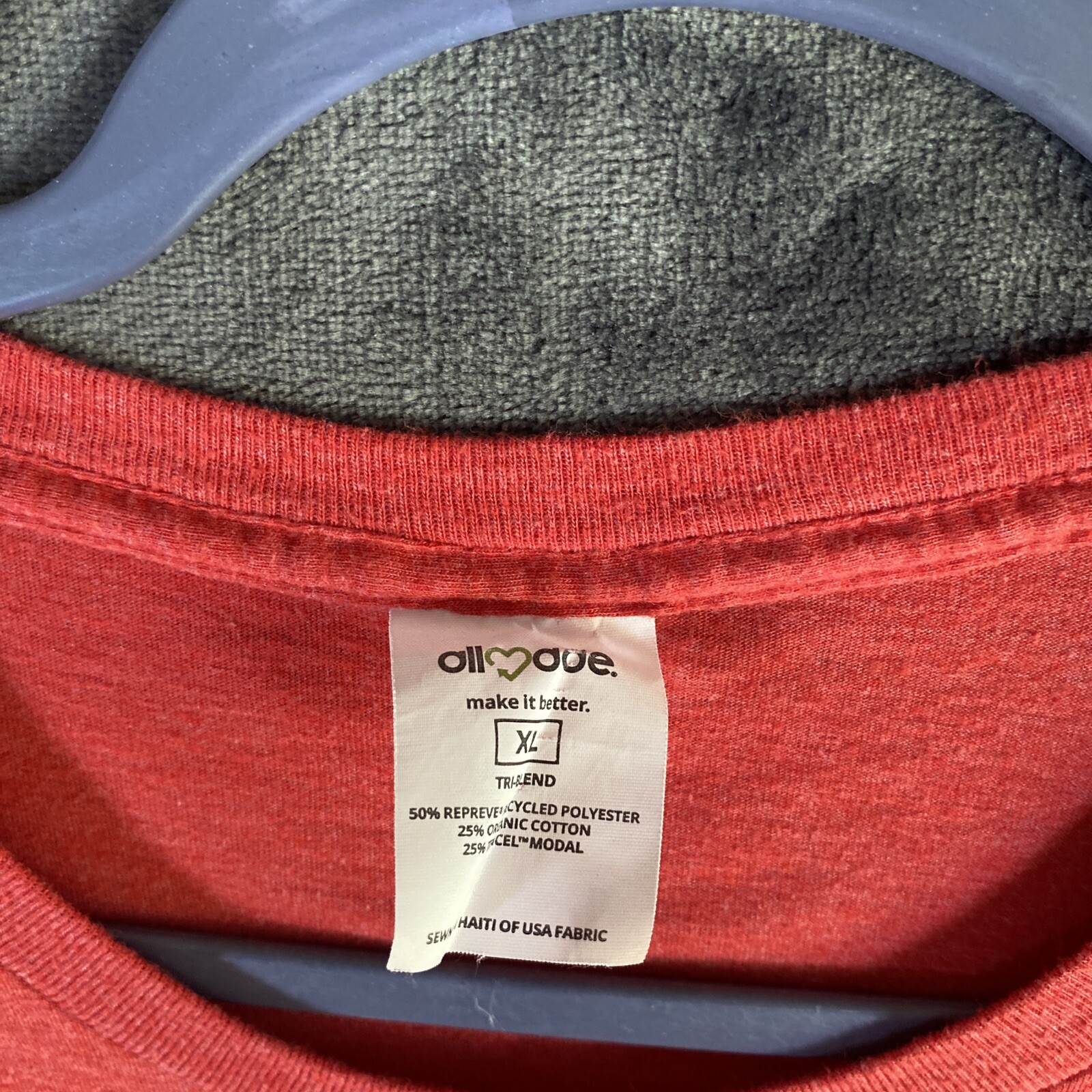 Coca-Cola Adult XL Heather Red Graphic Tshirt 100% Recycled Material gallery