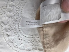 Lacoste Oversized Graphic Button Front Shirt XL Beige French Linen #776