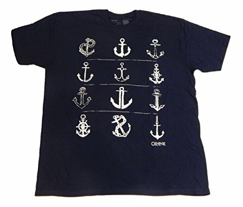 Anchor Navy Nautical Men’s Short Sleeve Graphic T-Shirt Tee Shirt Top