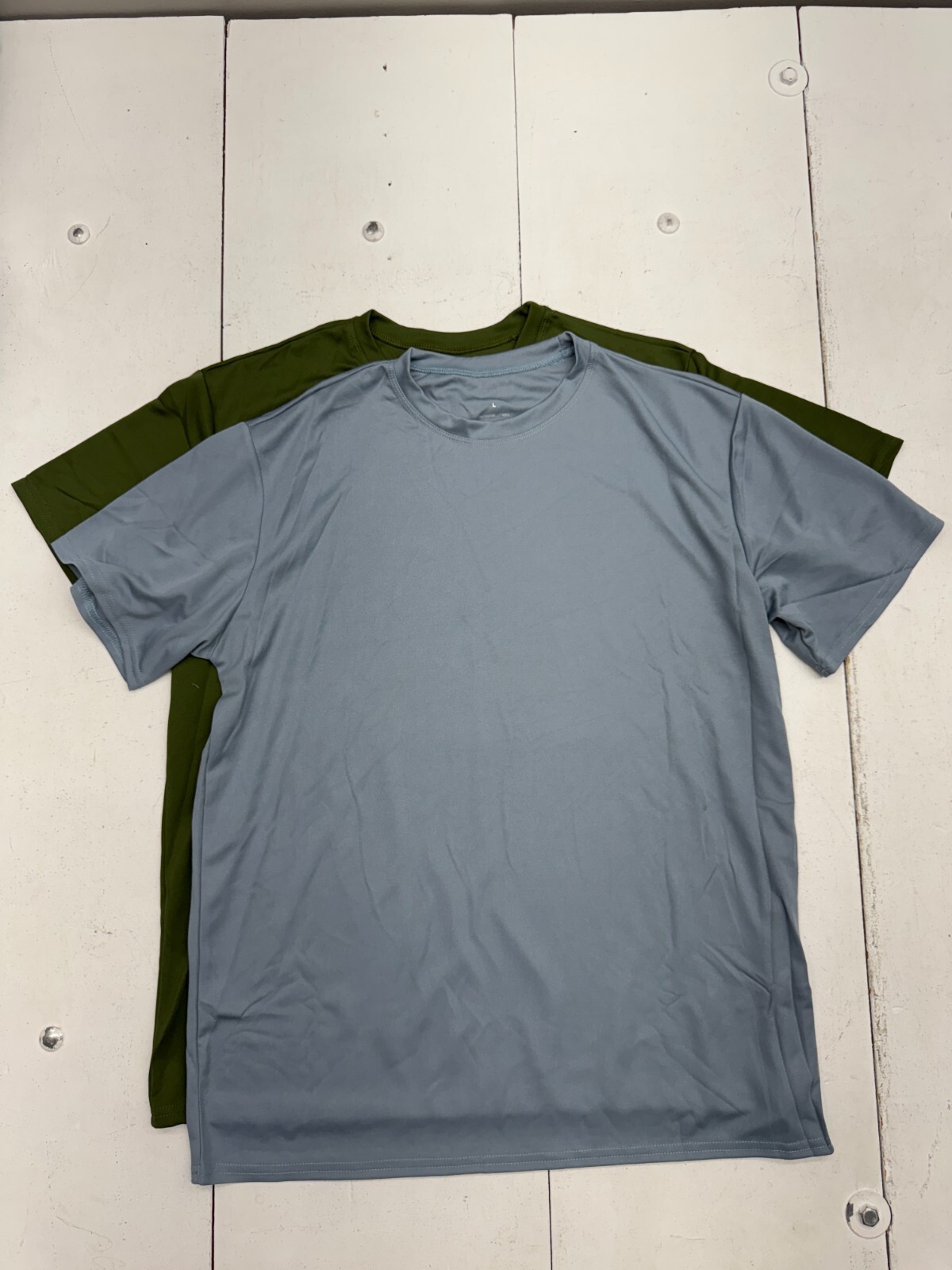 Shein 2 Pack Green Gray Short Sleeve Athletic T Shirts Mens Size Large
