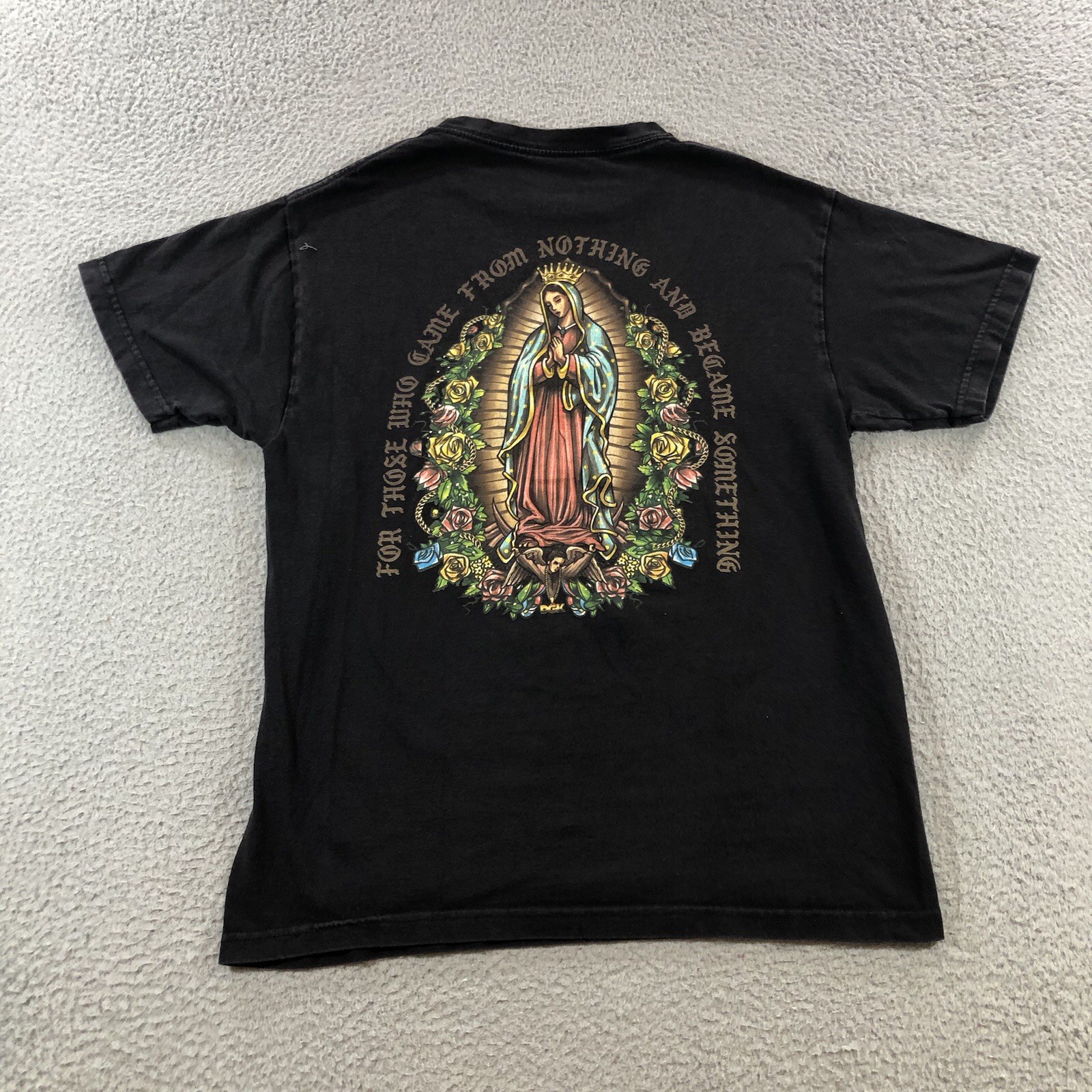 DGK Shirt Mens Medium Black Short Sleeve Mother Mary Graphic Came From Nothing gallery