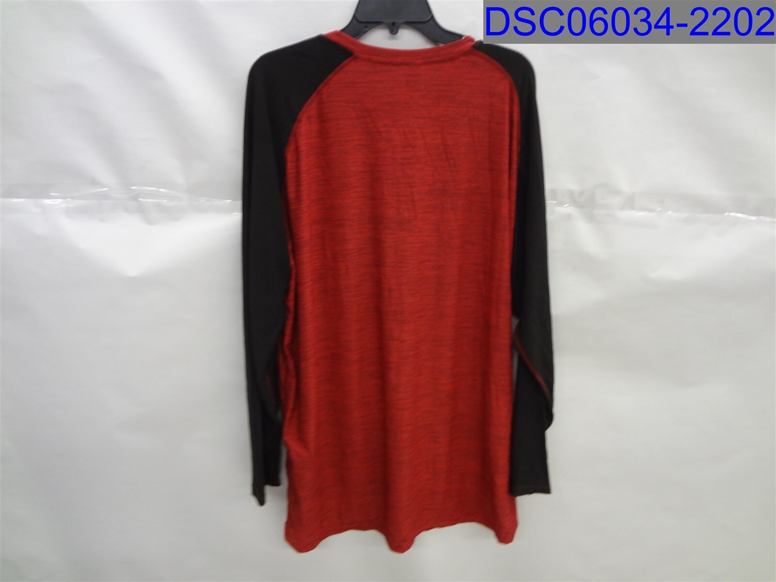 Neleus Mens 3XL Red and Gray Long Sleeve Shirts With Black Sleeves Pack of 2 gallery