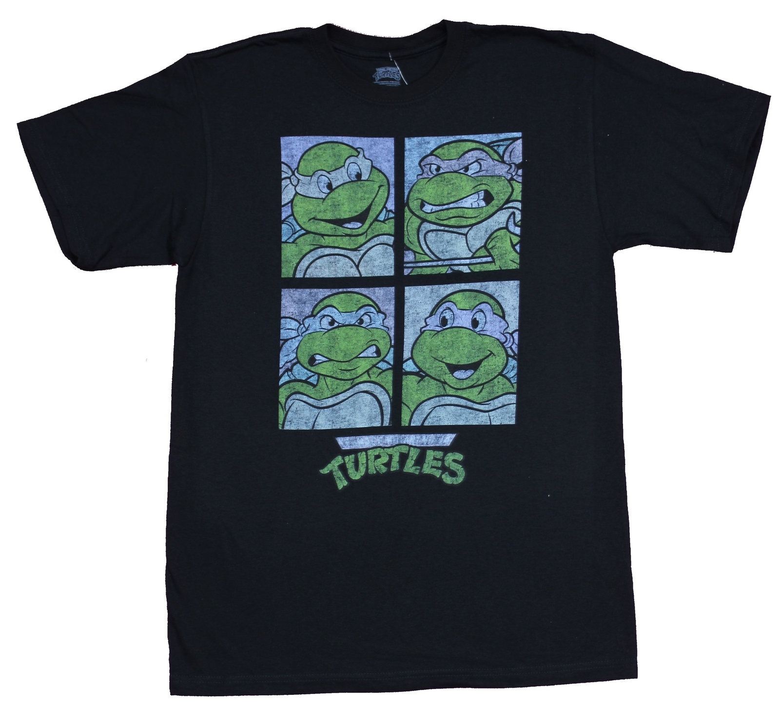 Teenage Mutant Ninja Turtles Mens T-Shirt - TMNT 4 Box Distressed Face Pictures gallery