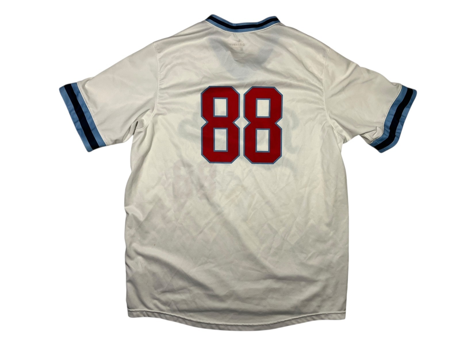 OLE MISS x MISSISSIPPI REBELS Nike White #88 COLLEGE BASEBALL JERSEY Shirt Men L gallery