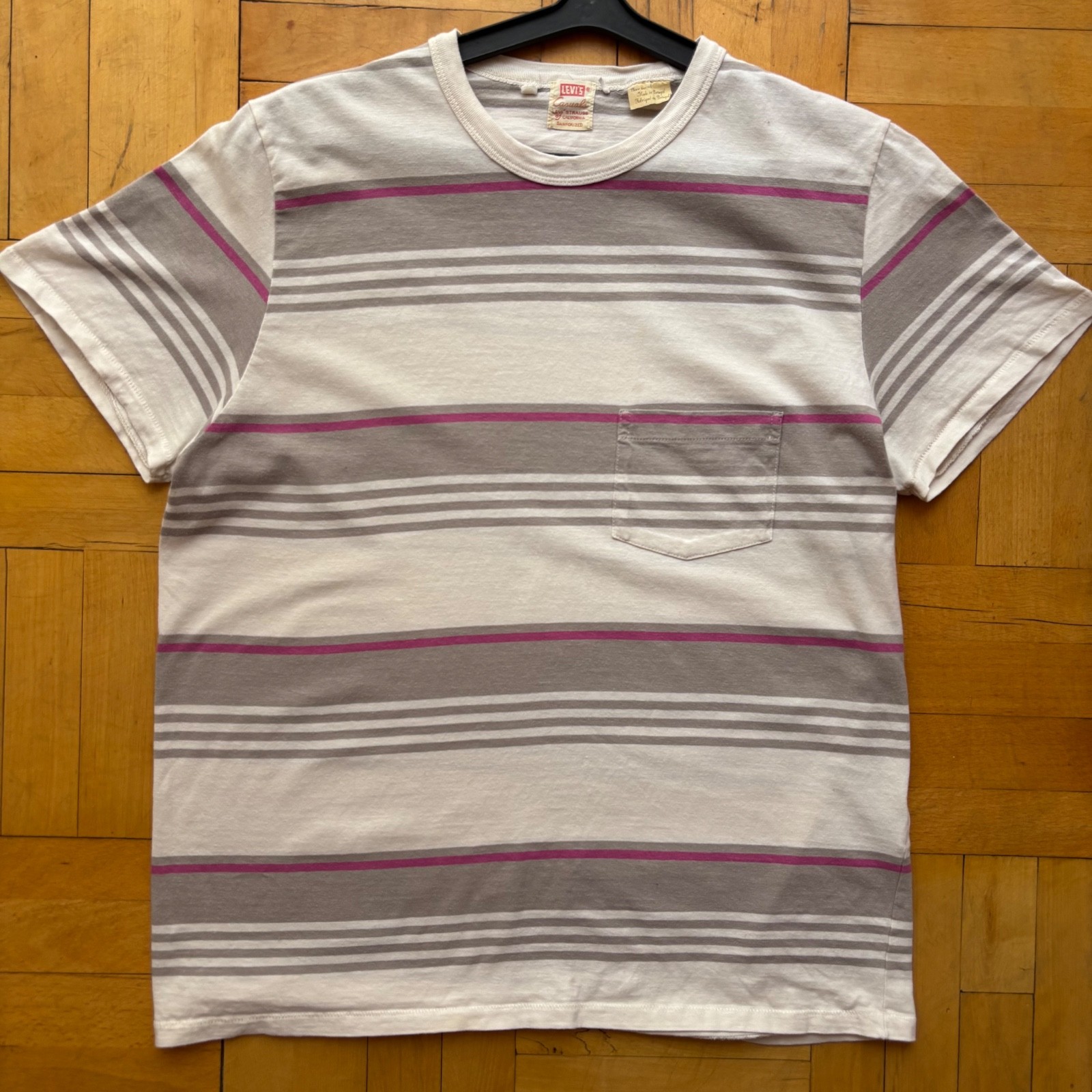 Levis Vintage Clothing LVC 1950s Sportswear Striped Pocket Tee Portugal L gallery