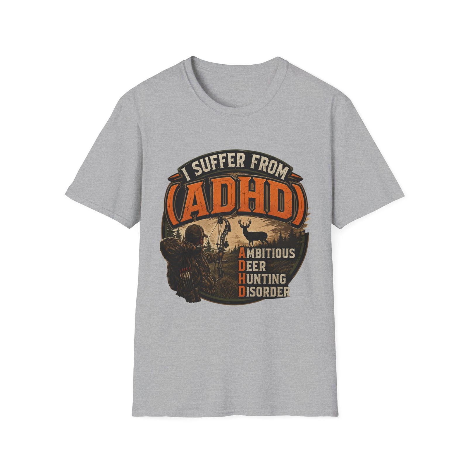 Archery ADHD Ambitious Deer Hunting Disorder T-Shirt | Hunting Graphic Tee